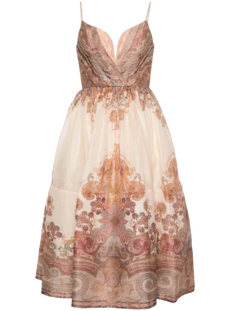 ZIMMERMANN Illustration midi dress