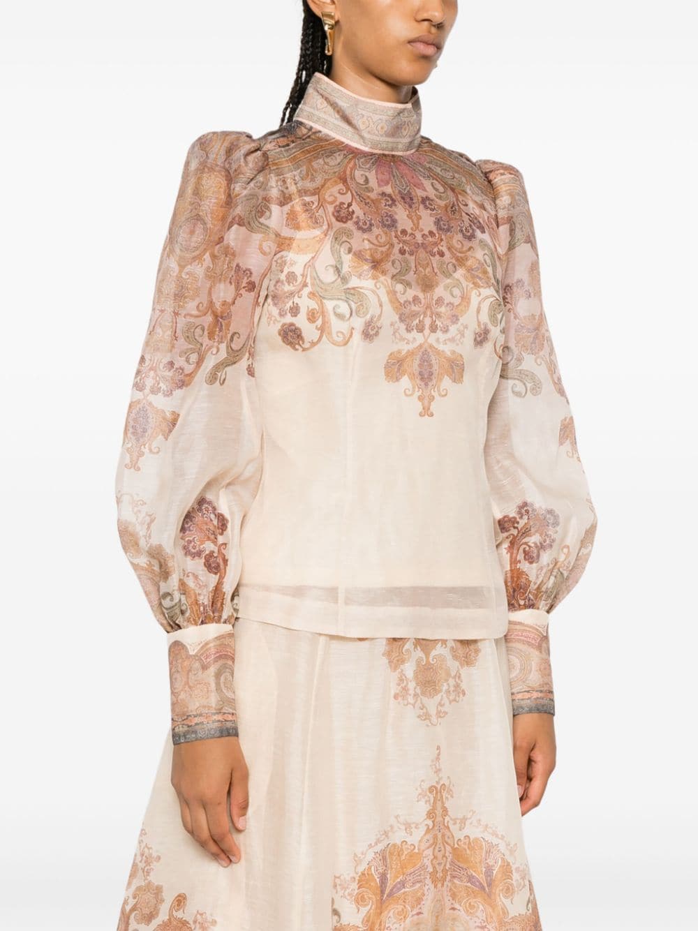 Shop Zimmermann Illustration Top In Neutrals