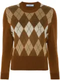 Prada argyle-pattern sweater - Brown