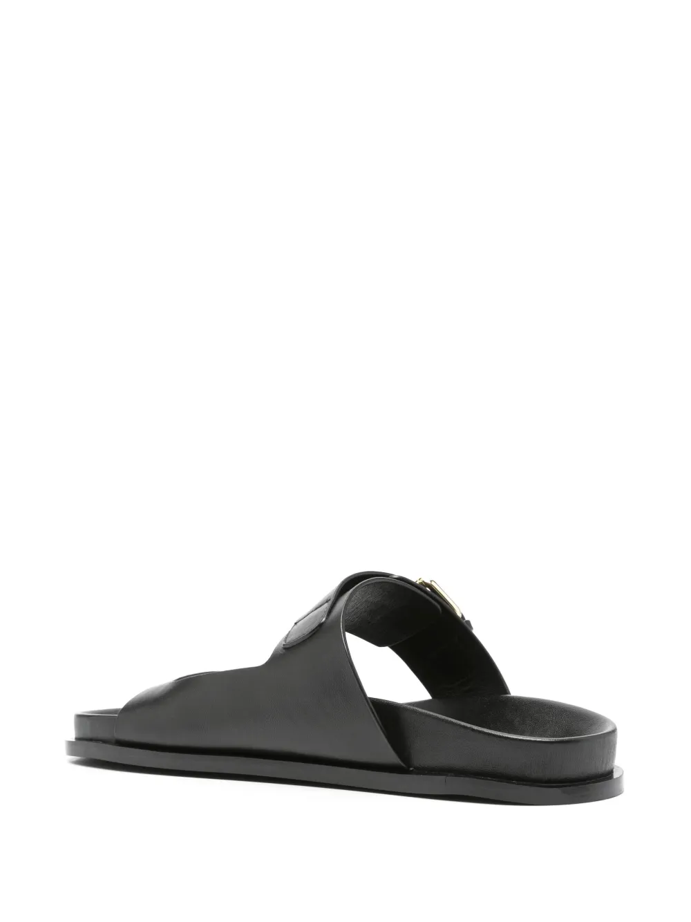 A.EMERY Prince leather slides Black