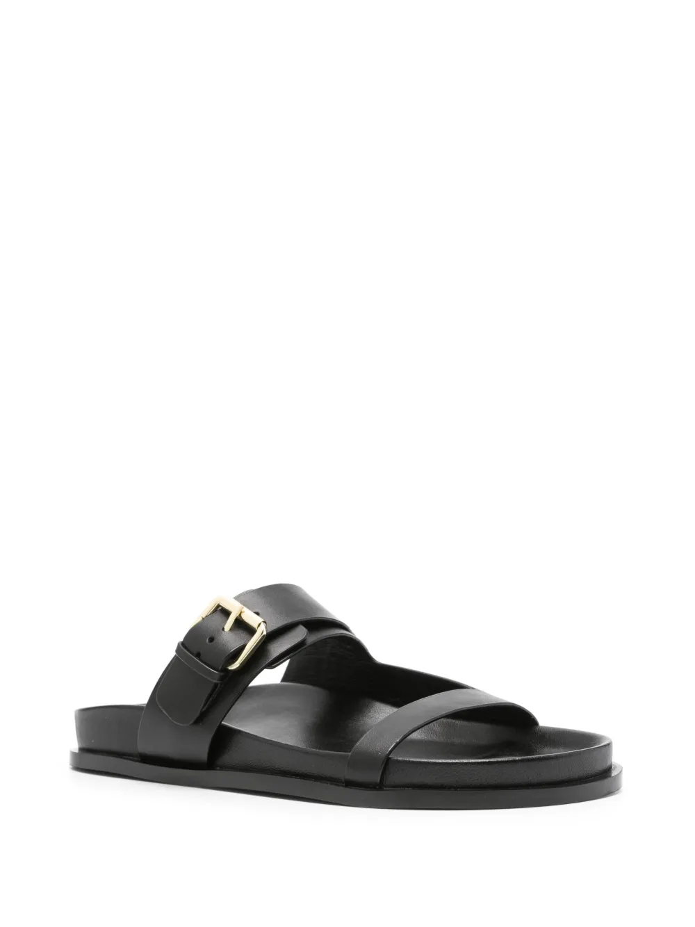 A.EMERY Prince leren slippers - Zwart