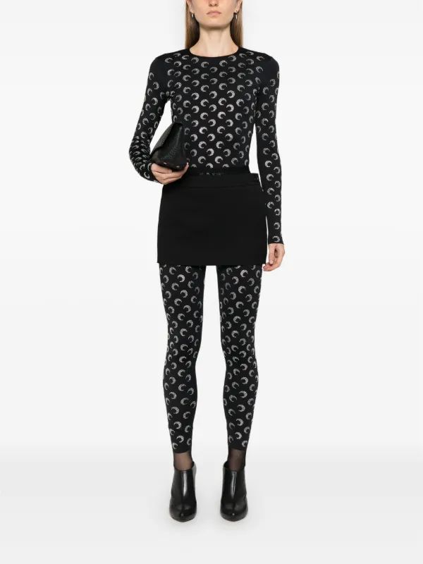 【関税&送料込】Marine Serre Moon Leggings Recycled Moon Mesh Tights • Marine Serre