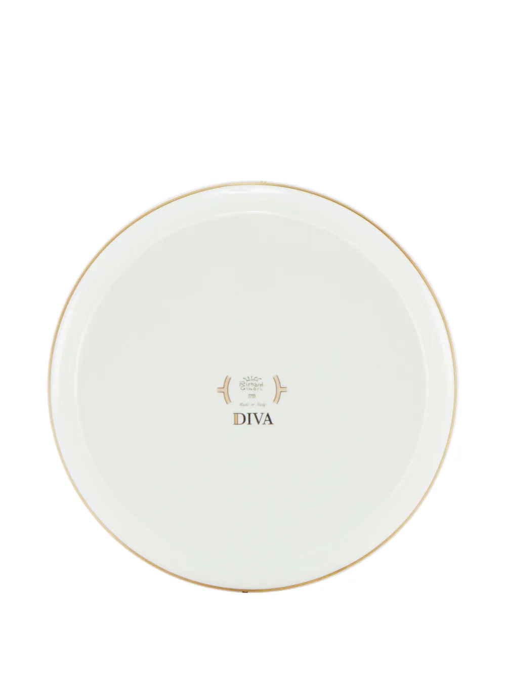 Ginori 1735 Blue Diva Porcelain Round Tray In Green