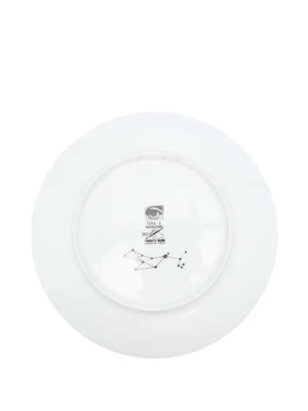 Fornasetti Tema e Variazioni n.353 Virgo Wall Plate (26cm) | Black