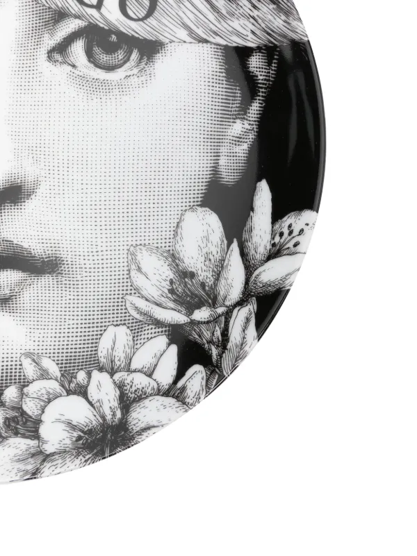 Fornasetti Tema e Variazioni n.353 Virgo Wall Plate (26cm) | Black