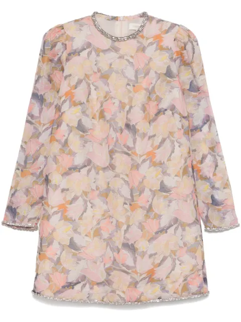 ZIMMERMANN diamante-trim mini dress