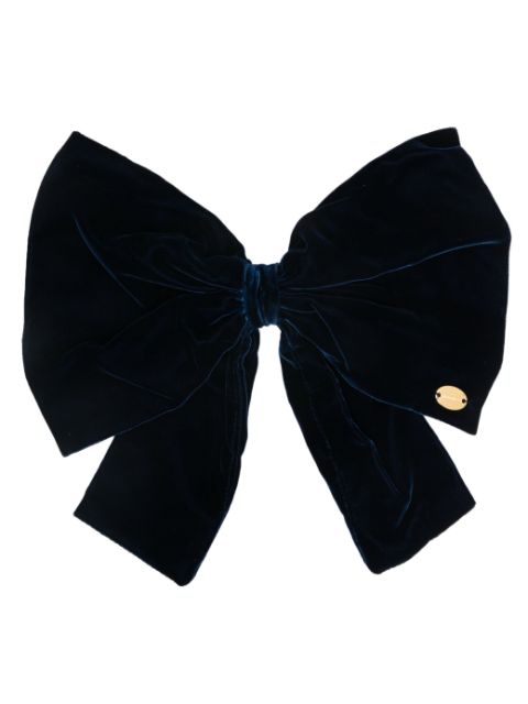 Nina Ricci logo-plaque bow hair clip Women