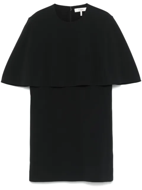 Chloé vestido corto en crepé