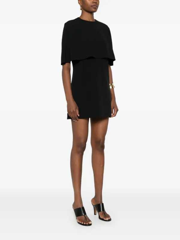Chloé Crepe Cape Mini Dress | Black | FARFETCH