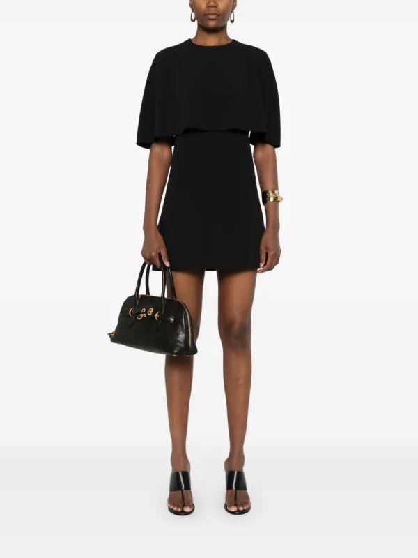 Chloé Crepe Cape Mini Dress | Black | FARFETCH