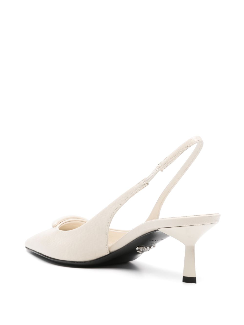 Prada Leren slingback pumps Beige