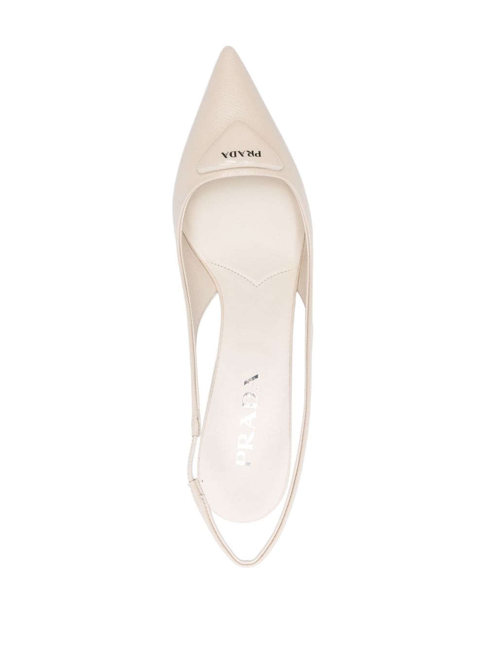 Prada Leren slingback pumps Beige