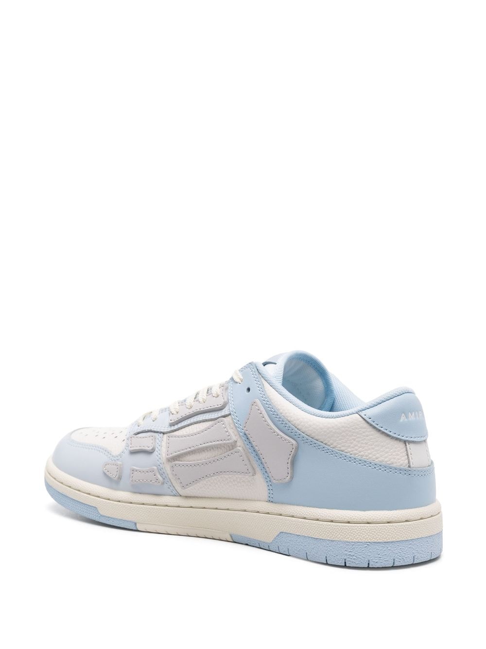 Shop Amiri Skel Leather Sneakers In White