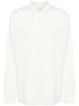 Tシャツ・カットソー STUDIO NICHOLSON LONG SLEEVE STRIPE SHIRT Studio Nicholson Wirthe Multi Stripe Shirt – Neighbour