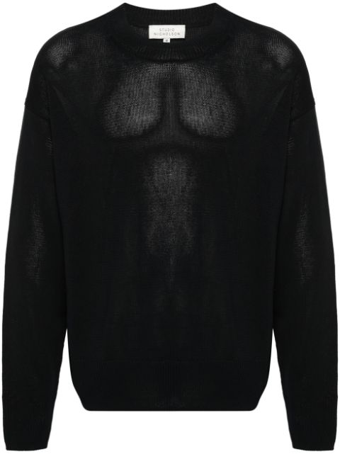 Studio Nicholson fine-knit crew-neck jumper