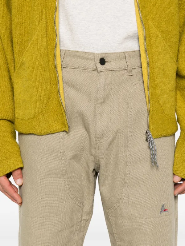 ROA Canvas Cotton Trousers | Green | FARFETCH