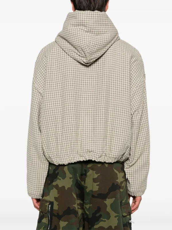 【ERL】チェック パーカー ERL チェック フーデッド ジャケット | ニュートラル | FARFETCH JP
