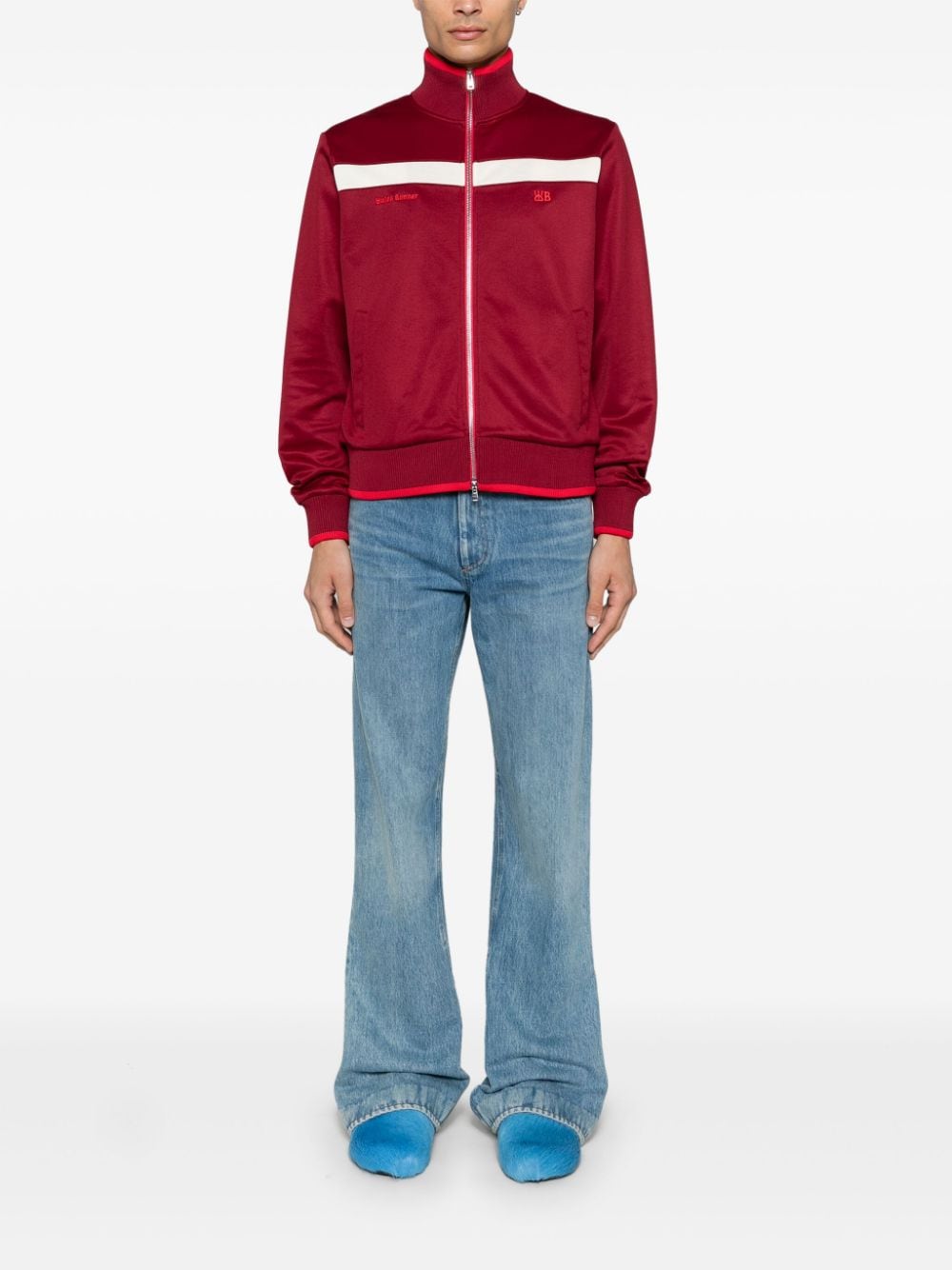 Shop Wales Bonner Essence Track Jacket In Red