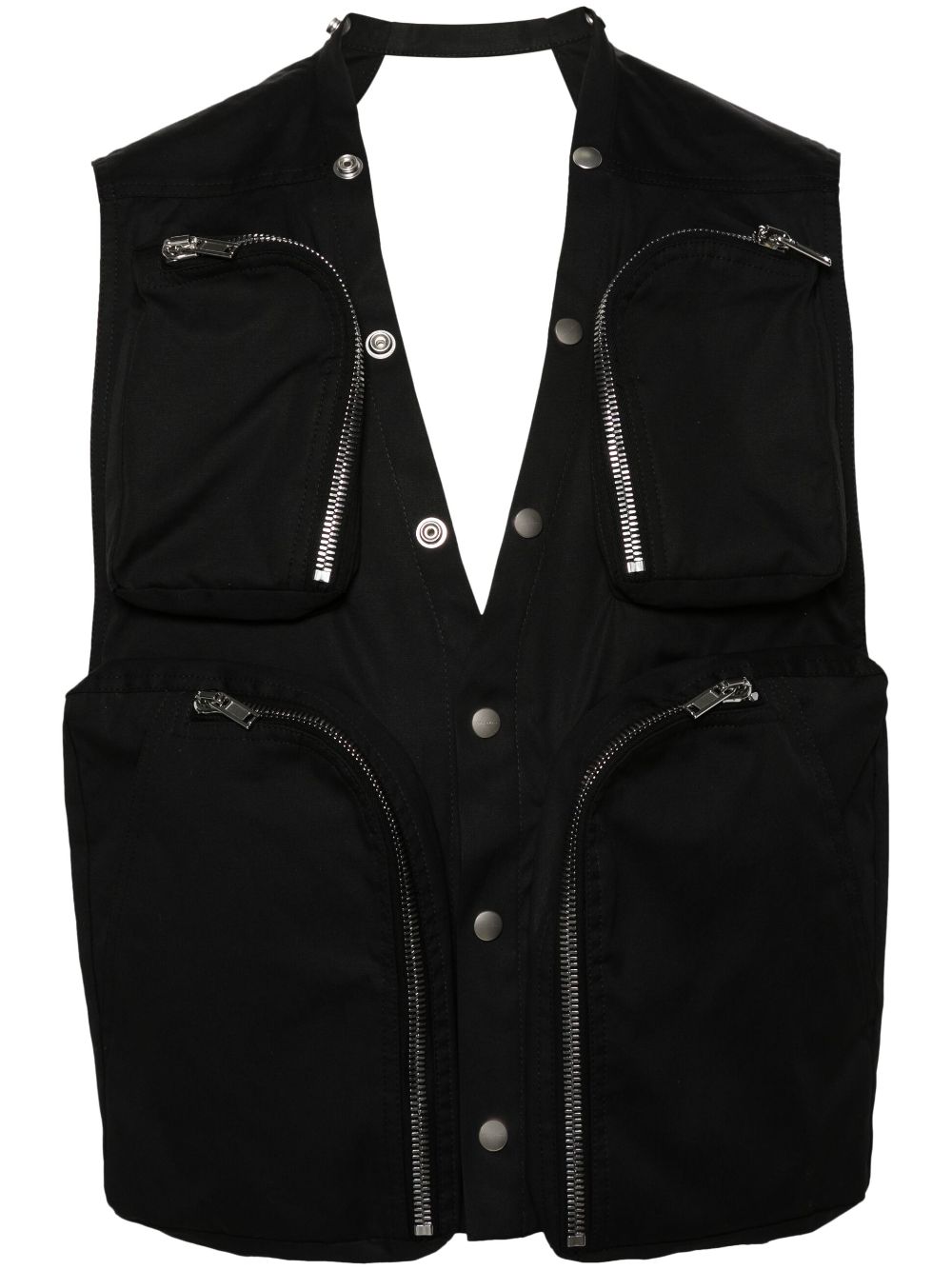 Shop Rick Owens Cut Out-detail Vest In Black