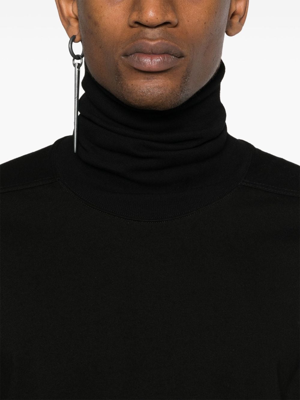 Shop Rick Owens Surf T Roll-neck Sweatshirt In Black