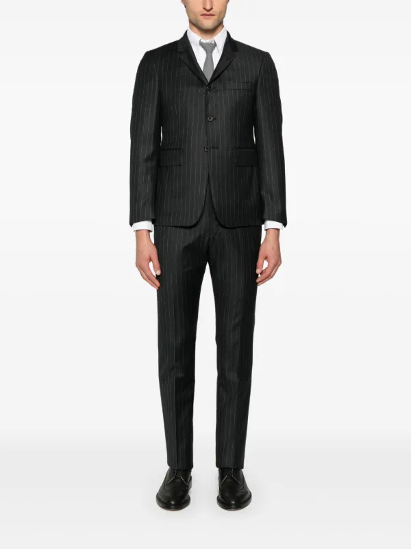 Thom Browne Pinstripe Wool Blazer | Grey | FARFETCH