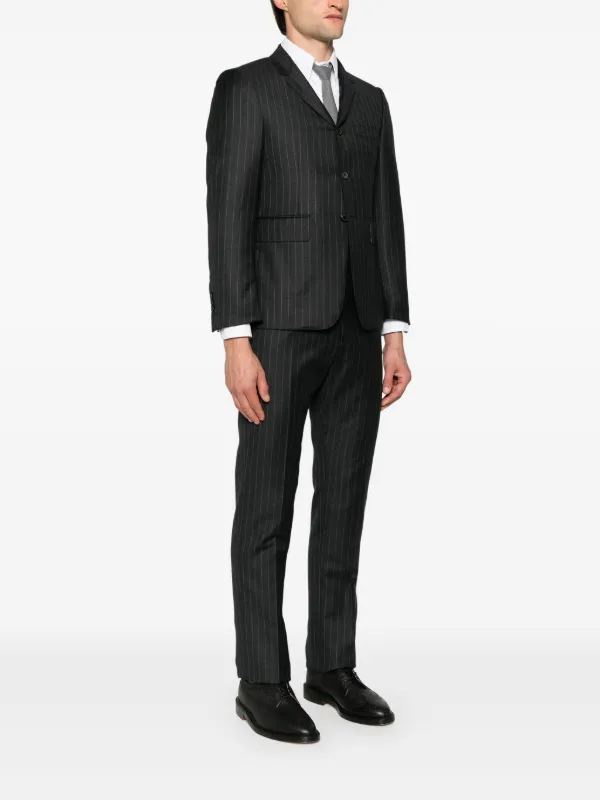 Thom Browne Pinstripe Wool Blazer | Grey | FARFETCH