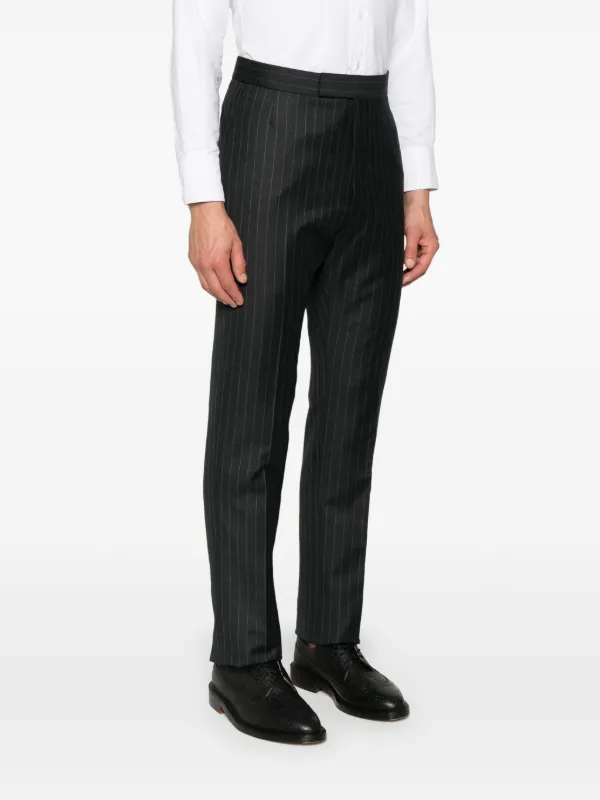 【送料&関税込】Thom Browne Wool Tailored Trousers Thom Browne Black wool-blend trousers | TheDoubleF