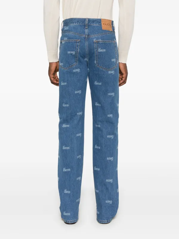 Gucci printed jeans clearance