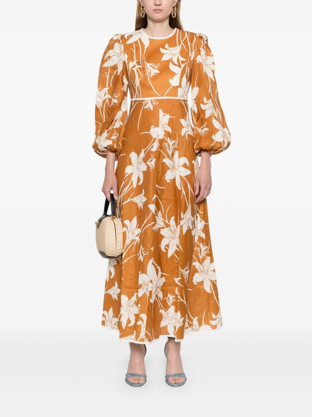 ZIMMERMANN Maxi-jurk met bloemenprint - Oranje