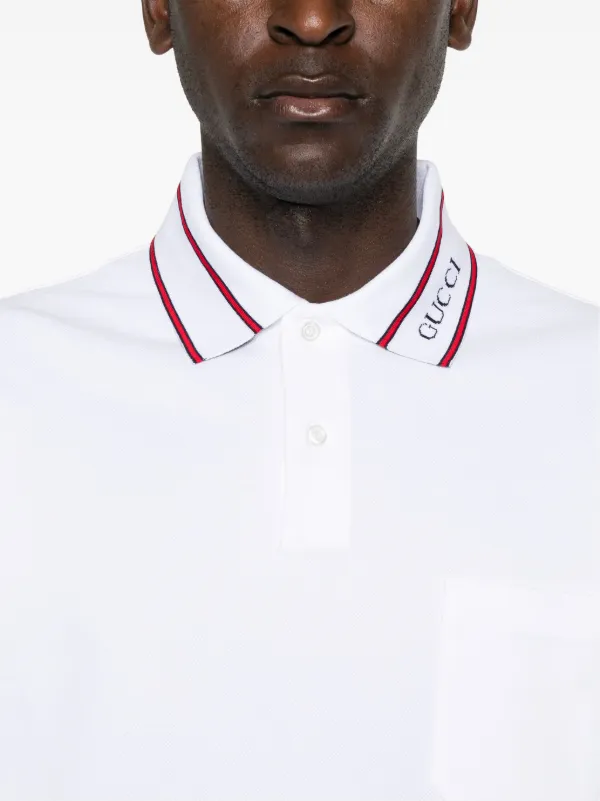 Gucci logo collar Polo Shirt White FARFETCH CA