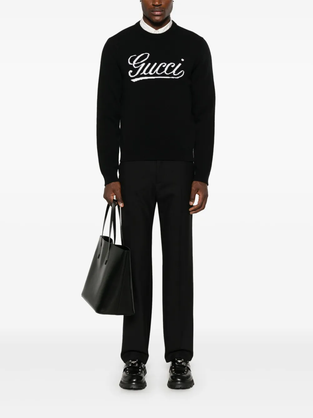 Gucci Intarsia trui - Zwart
