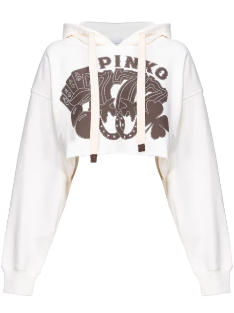 PINKO هودي 'كاردس Y2K' قطن قصير