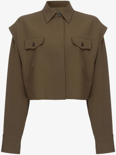 PINKO chemise Fioriera à coupe crop