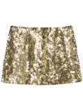 PINKO sequinned mini skirt - Gold