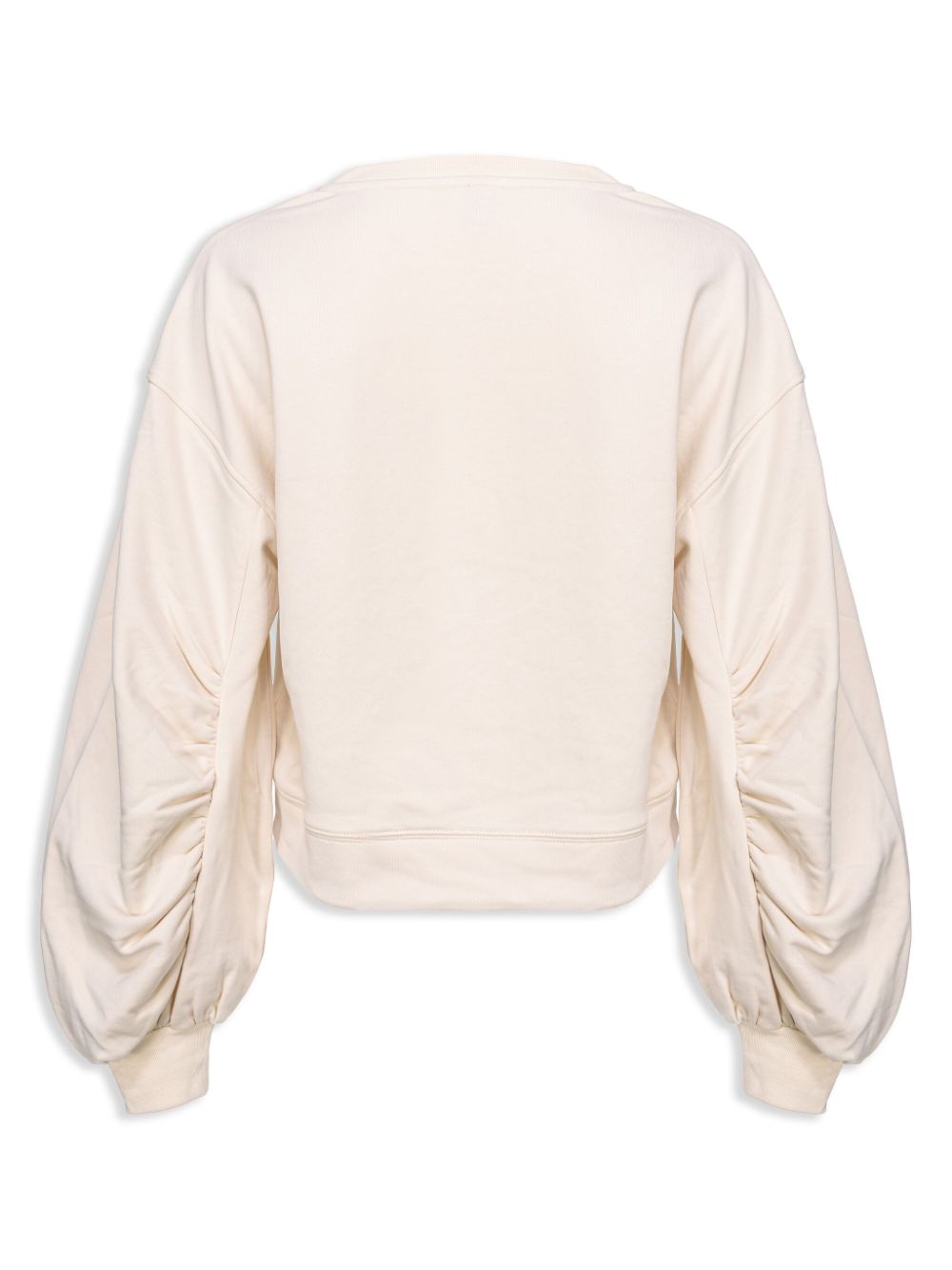 Shop Pinko Love Birds-embellished Cotton Sweatshirt In Neutrals