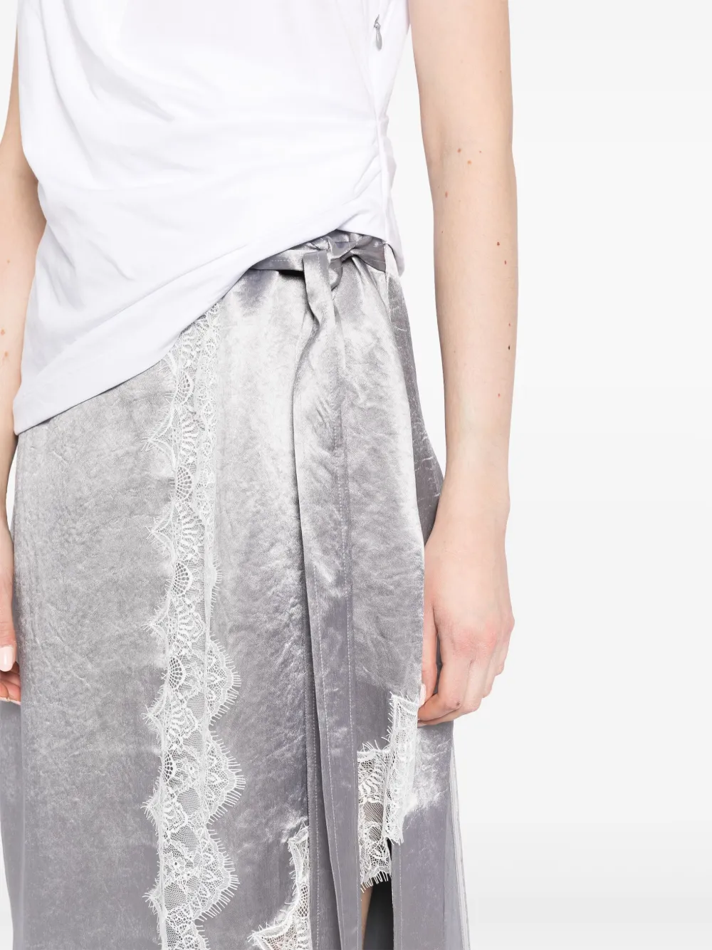3.1 Phillip Lim Jurk met afwerking van kant Wit