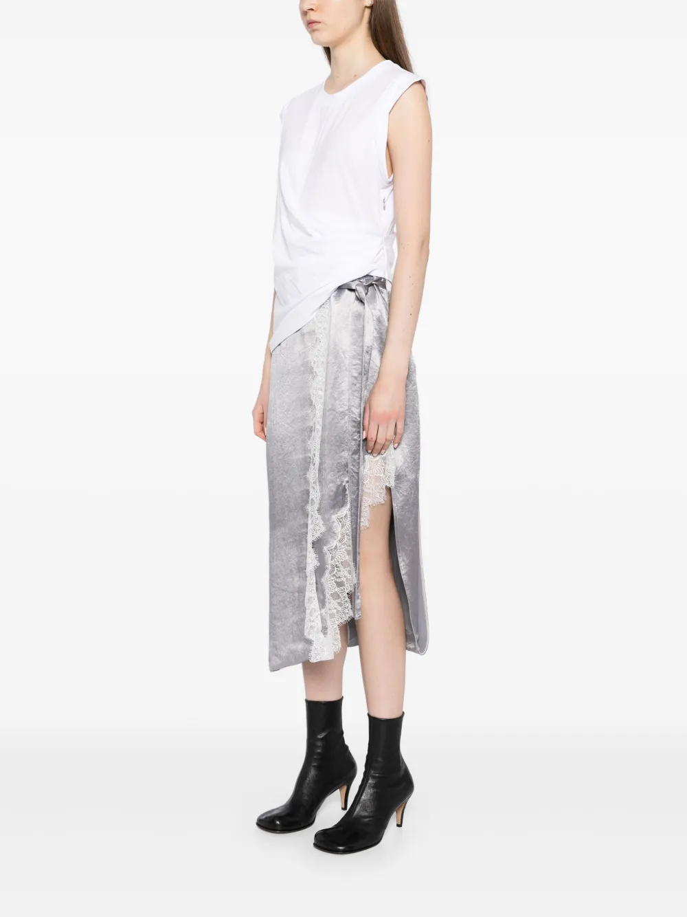3.1 Phillip Lim Jurk met afwerking van kant Wit