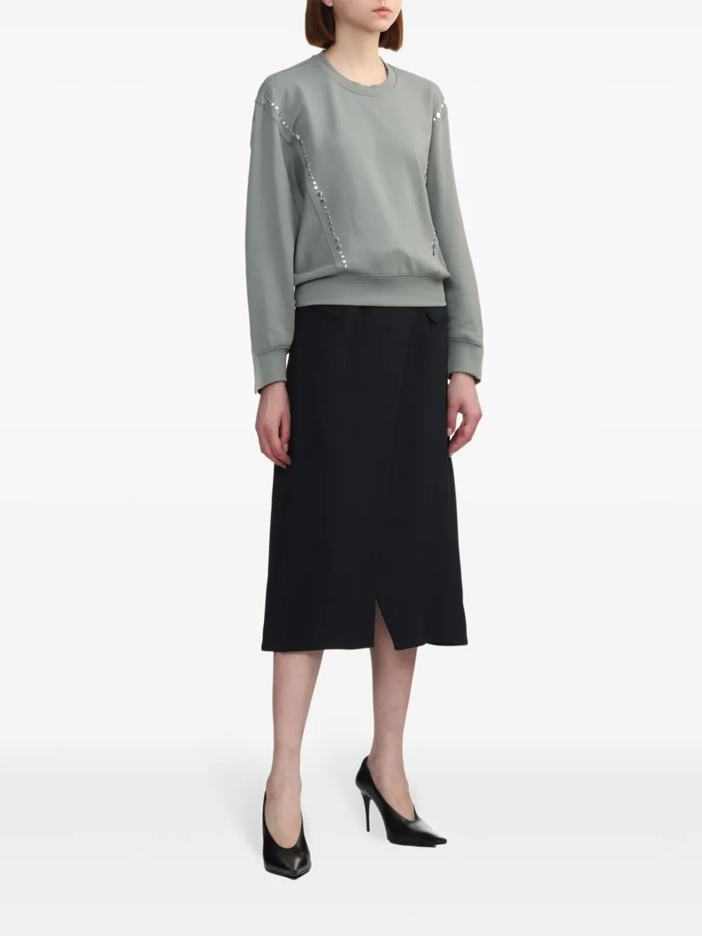 3.1 Phillip Lim embellished panelled-design sweatshirt | Sweaters | Image 2