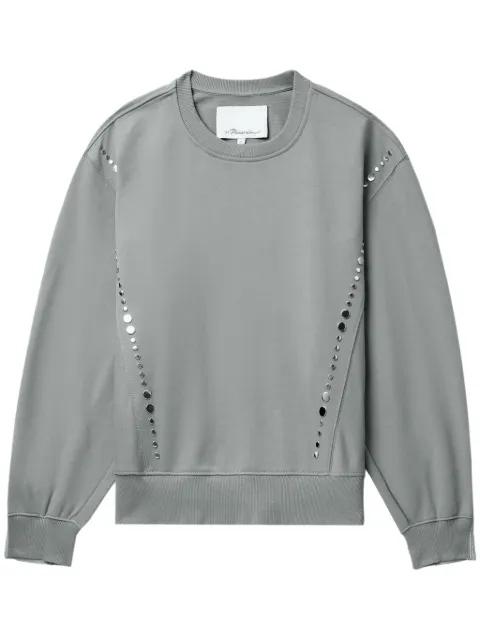 3.1 Phillip Lim embellished panelled-design sweatshirt