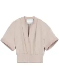 3.1 Phillip Lim V-neck cotton T-shirt - Neutrals