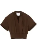 3.1 Phillip Lim V-neck cotton T-shirt - Brown