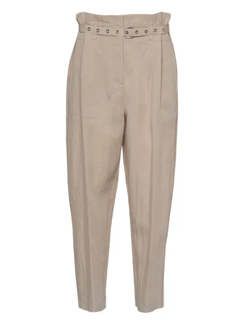 3.1 Phillip Lim pantalones ajustados con pinzas y cinturón