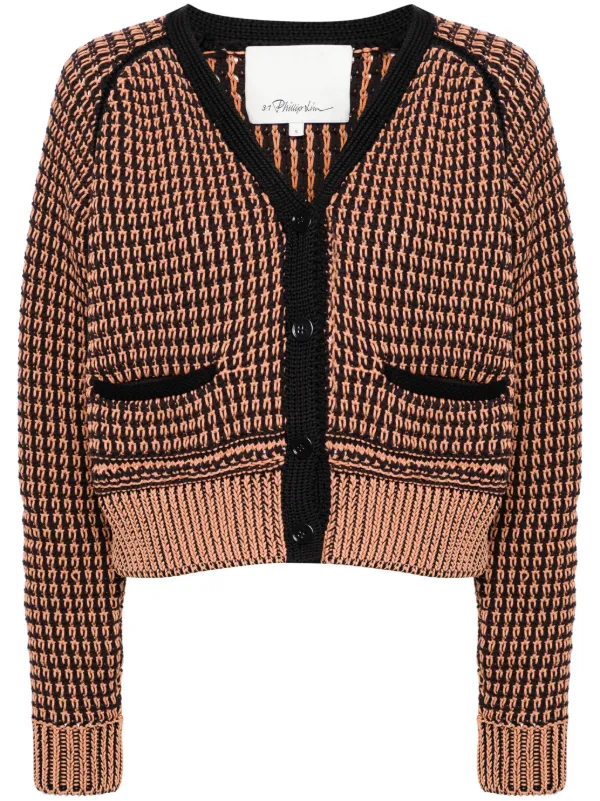 3.1 Phillip Lim バイカラー カーディガン | オレンジ | FARFETCH JP