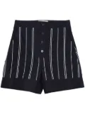 3.1 Phillip Lim wave-stitching thigh-length shorts - Blue