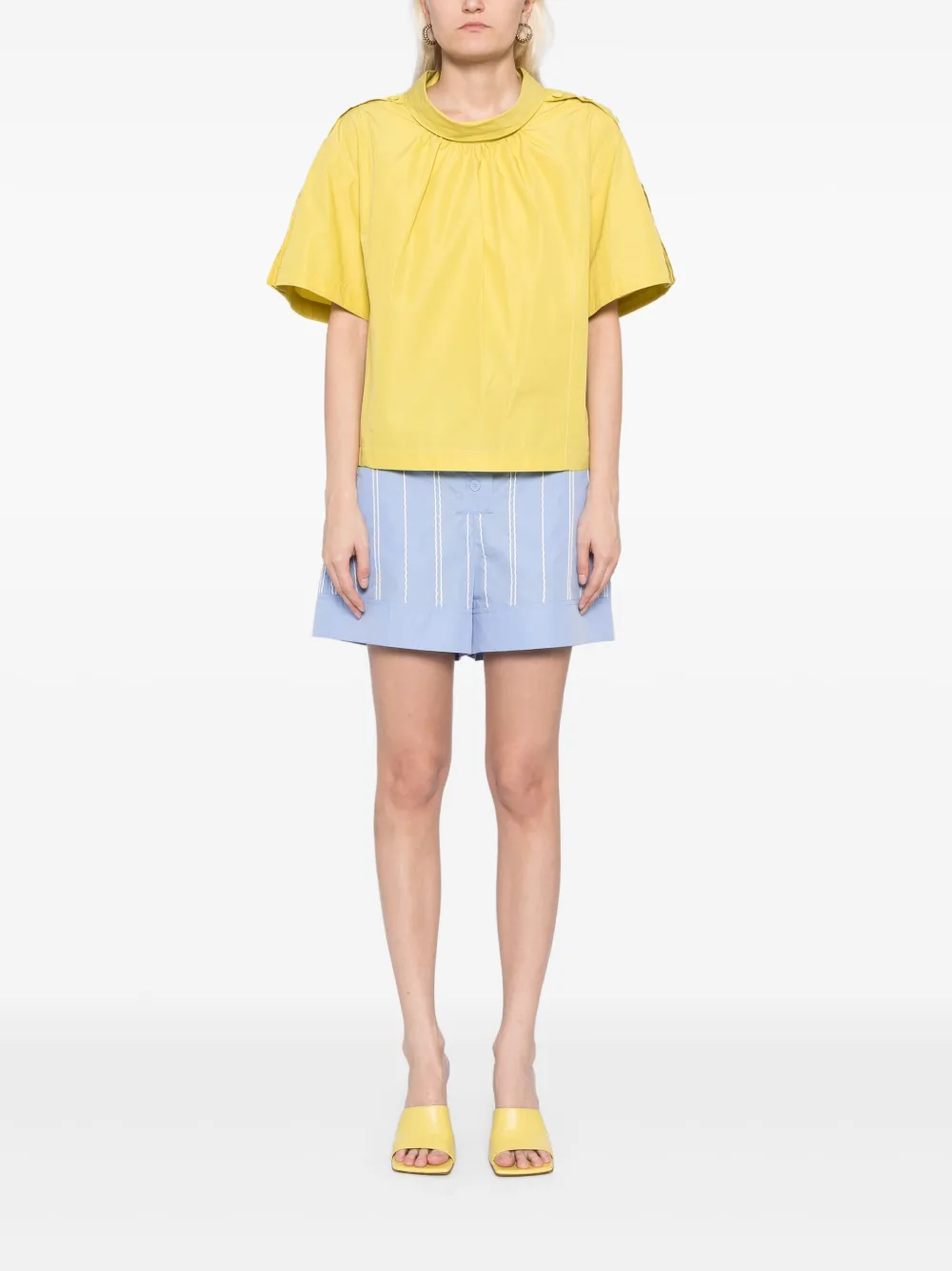 3.1 Phillip Lim Shorts met borduurwerk - OXFORD BLUE
