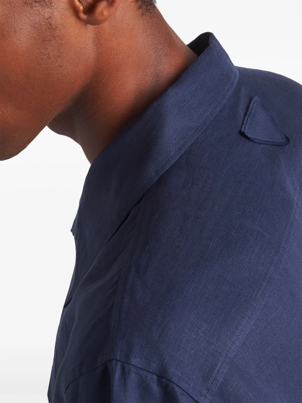 Prada Overhemd met Cubaanse kraag Blauw