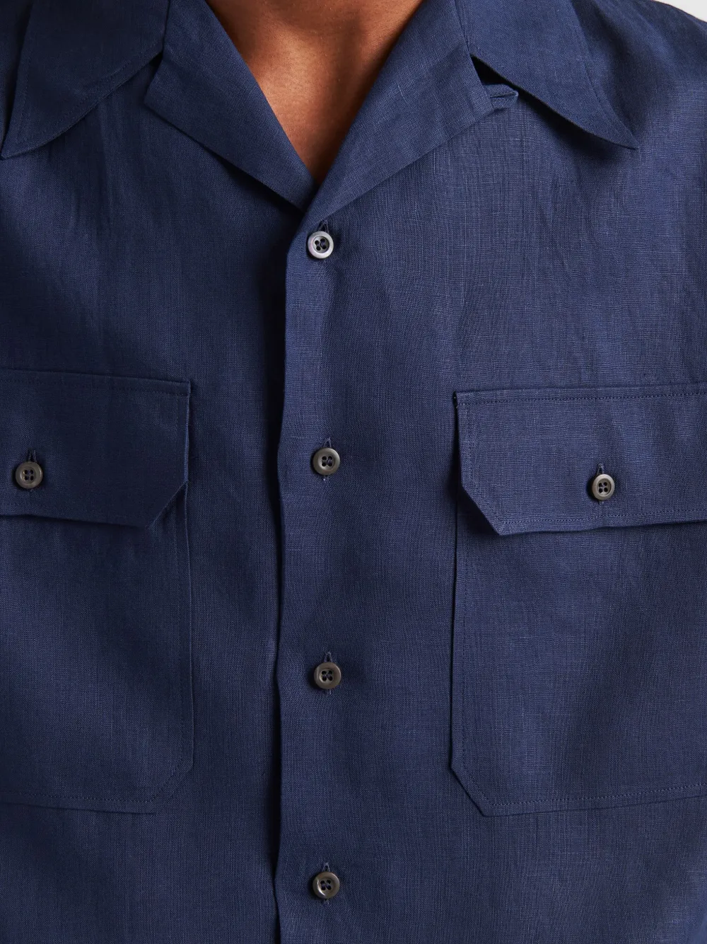 Prada Overhemd met Cubaanse kraag Blauw