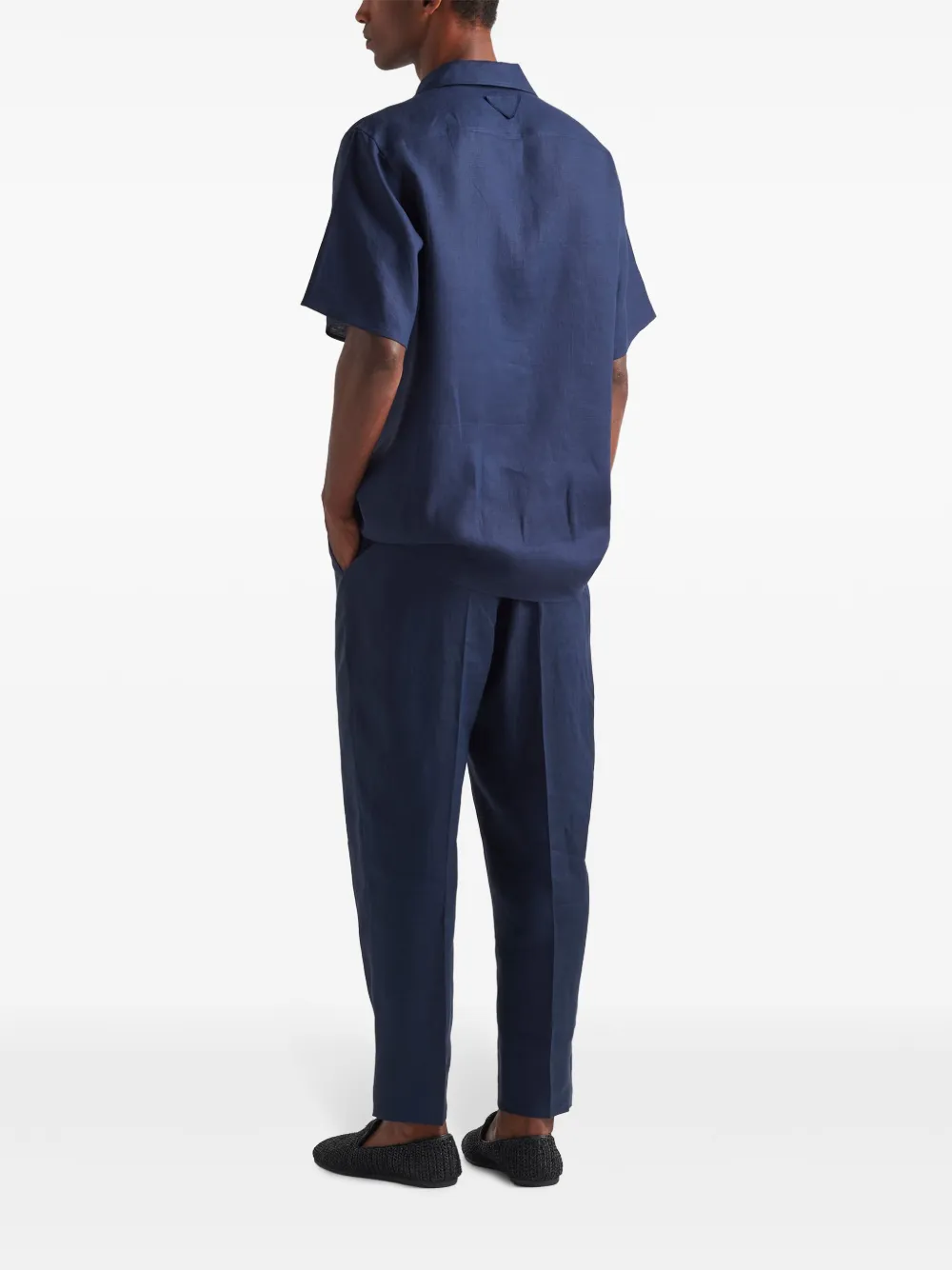 Prada Overhemd met Cubaanse kraag Blauw