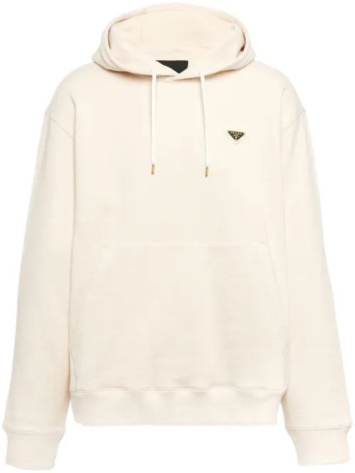 Hoodie à logo triangles - Prada - Modalova