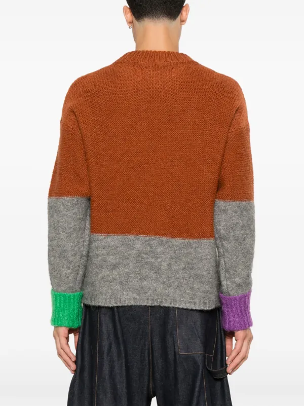 ERL スカル インターシャニット セーター | ブラウン | FARFETCH JP